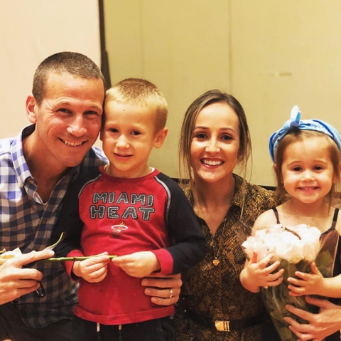 Ashley Hebert with her ex-husband J.P. Rosenbaum and their children